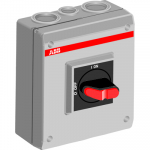 Выключатель-разъединитель в корпусе 6p 32А 690В с кнопкой поворотной сервисный, IP65 ABB