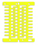 Маркировка для провода, жесткая, для трубочек. 4х12мм. Желтая