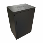 WRline Шкаф настенный 19-дюймовый (19"), 22U, 1086x600х600мм, стеклянная дверь, цвет черный (RAL 9004) (разобранный)