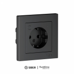 Розетка 1гн с З/К шторки с/у карбон в сборе 16А SMART Zigbee AtlasDesign Systeme Electric (1/5) Розетка 1гн с З/К шторки с/у карбон в сборе 16А SMART Zigbee AtlasDesign Systeme Electric (1/5)