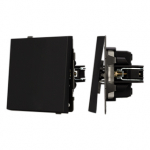 Механизм выключателя одноклавишный проходной SWT-TENDO-MKP1-SFPL-BK (230V, 10A) (Arlight, Матовый черный)