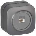 GLORY Роз. телефонная RJ11 о/у РТ20-ХСм сталь м. IEK