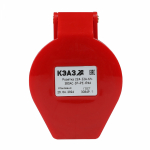Розетка силовая кабельная переносная 4P 32А 400 в (50+60 гц) красная пластик ip44 КЭАЗ