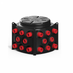 Пластиковый колодец КН-1000 H1100 с крышкой D560 мм (модификация с предустановленными кабельными стойками)