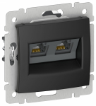 IEKVALENA Роз. комп. 2-я RJ45 кат.5Е UTP 6945341 чер. м. IEK IEKVALENA Роз. комп. 2-я RJ45 кат.5Е UTP 6945341 чер. м. IEK