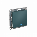 Выключатель 1кл прох с подсв с/у изумруд механизм быстрозажим AtlasDesign Systeme Electric  (1/20)