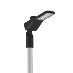 Светодиодный светильник VARTON уличный Levante Road 30 Вт кронштейн 48 мм 4000 K 1..10V NEMA RAL9005 черный муар