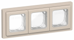 FLITE Рамка 3-мест. IP55 Рпро-3-55-ФлЛ льн. IEK