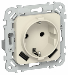 FLITE Роз.с з/к/ш 16А USB AA 3,1А б/к РСЮша11-1-ФлСл сл IEK