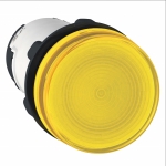 Лампа индикаторная в сборе 1 источник света желтая круглая линза, высокая 220-230В AC d22.5мм BA9S IP54 SE _