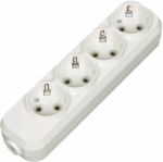 Колодка К4-3100 с/з 4 розетки 16А 250В белая PLEXUP Колодка К4-3100 с/з 4 розетки 16А 250В белая PLEXUP