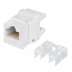 Модуль Keystone Джек RJ-45(8P8C), UTP неэкранированный, CAT 6, тип 180 градусов, белый REXANT PRO