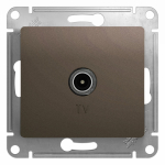 Розетка 1гн ТВ коннектор с/у шоколад механизм Glossa Systeme Electric