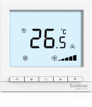 Термостат комнатный цифровой, для 4тр 3ск FCU и 2-поз.клап, 1UI 5DO Modbus ~230В бел BS
