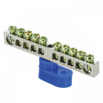 Шина N ноль угловой изолятор ШНИ 6х9 10-отверстий цинк EKF PROxima (1/10/500)