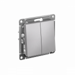 Выключатель 2кл прох с/у алюминий механизм быстрозажим AtlasDesign Systeme Electric (1/20)