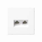 ARTGALLERY РОЗЕТКА двойная компьютерная RJ45+RJ45, кат. 5е, механизм, БЕЛЫЙ