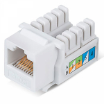 Модуль Keystone Джек RJ-45(8P8C), UTP неэкранированный, CAT 6, тип 90 градусов, белый REXANT PRO