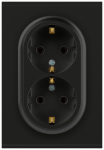 Розетка ЭРА Arktik 16-2105-05 двойная с заземлением 2X2P+E Schuko со шторками 16А-250В антрацит Розетка ЭРА Arktik 16-2105-05 двойная с заземлением 2X2P+E Schuko со шторками 16А-250В антрацит
