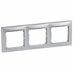 Рамка 3гн алюминий/серебряный штрих Valena Legrand (1/2) Рамка 3гн алюминий/серебряный штрих Valena Legrand (1/2)