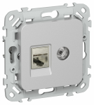 FLITE Роз. 2-я RJ45/TV кат.5Е STP РКТВ5е-2-1-ФлА ал. IEK FLITE Роз. 2-я RJ45/TV кат.5Е STP РКТВ5е-2-1-ФлА ал. IEK