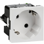 Розетка 45град з/к б/ш б/з белая