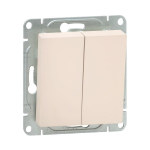Механизм выключателя, двухклавишный, перекрёстный, кремовый Эпика EKF