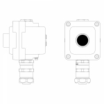 Взрывонепроницаемый пост управления из алюминия LCSD-01-B-MB-P1B(11)x1-PBMB-KAEPM2MHK-20