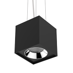 Светодиодный светильник VARTON DL-02 Cube подвесной 150х160 мм 36 Вт 3000 K 35° RAL9010 черный муар диммируемый по протоколу DALI