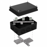 Коробка огнестойкая для о/п 40-0310-FR1.5-6 Е15-Е120 RAL9005 150х110х70 (6 шт/кор) Промрукав