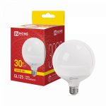 Лампа светодиодная LED-GL125-VC 30Вт 230В Е27 3000К 3000Лм 125мм IN HOME