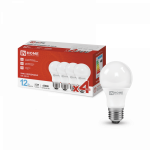 Лампа светодиодная LED-A60-VC 4PACK 12Вт 230В Е27 6500К 1140Лм (4шт./упак) IN HOME Лампа светодиодная LED-A60-VC 4PACK 12Вт 230В Е27 6500К 1140Лм (4шт./упак) IN HOME