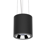 Светодиодный светильник VARTON DL-02 Tube подвесной 150х160 мм 32 Вт 3000 K 35° RAL9005 черный муар