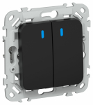 FLITE Выключ. 2-кл. кноп. прох инд 10А ВС62-2-1-ФлЧ чер. IEK FLITE Выключ. 2-кл. кноп. прох инд 10А ВС62-2-1-ФлЧ чер. IEK