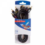 Шнур  3RCA - 3RCA 1.5М  (GOLD)  REXANT