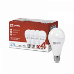 Лампа светодиодная LED-A65-VC 25Вт 230В Е27 6500К 2380Лм (4шт./упак) IN HOME Лампа светодиодная LED-A65-VC 25Вт 230В Е27 6500К 2380Лм (4шт./упак) IN HOME