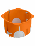 Установочная коробка СП D68х50 мм, 2-х компон., саморезы, пл. лапки, оранж., IP30, (20 шт) TDM