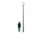 COLOSS TOP LED 30W RW 830 RAL9005 POLE 4M SET (в комплекте ЗДФ)