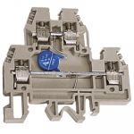 DAS.4/V24, 2х уровневый проходной зажим бежевый 4 кв.мм с варистором между уровнями 24В