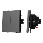 ARL NOBE Выключатель 2 кл софт-тач серый базальт SWT-MK02-SFPL-GR (250V, 10A) (Arlight, -) ARL NOBE Выключатель 2 кл софт-тач серый базальт SWT-MK02-SFPL-GR (250V, 10A) (Arlight, -)