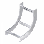 Угол д/листового кабель.лотка 90° вертикально восходящий без разъема/соединителя сталь прочее светло-серый DKC