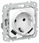 FLITE Роз.с з/к/ш 16А USB AA 3,1А б/к РСЮша11-1-ФлБ бел. IEK