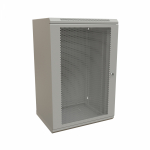 WRline Шкаф настенный 19-дюймовый (19"), 22U, 1086x600х450мм, перфорированная металлическая дверь с замком, цвет серый (RAL 7035) (разобранный)