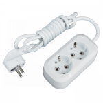 Удлинитель 2гн с З/К 2м белый 16А ПВС 3х1 Эксперт EKF PROxima (1/40)