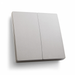 Выключатель дистанционного управления 230V 500W двухклавишный, TM82, серебро Выключатель дистанционного управления 230V 500W двухклавишный, TM82, серебро