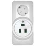 Розетка комбин. для электроплит. 32А + силовая 16А о/у опт.уп. белый + ПЛАСТИНА Прима Systeme Electric (1/30)