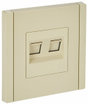 Розетка 2гн комп+комп RJ45+RJ45 с/у ваниль кат.6 FP434 FORTE&PIANO IEK (1/10/100)