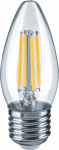 Лампа светодиод 4Вт свеча Е27 4000К 380Лм филамент прозр NLL-F-C35-4-230-4K-E27 Navigator