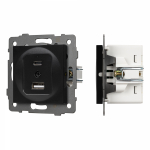 Механизм USB розетки SCT-MUAC-PL-BK-V (5V, 3A, QC4) (Arlight, -) Механизм USB розетки SCT-MUAC-PL-BK-V (5V, 3A, QC4) (Arlight, -)