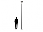 VALLEY TOP 40W RW 830 RAL9005 POLE 4M SET (в комплекте ЗДФ)